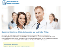 Tablet Screenshot of cholesterinspiegel-senken.info